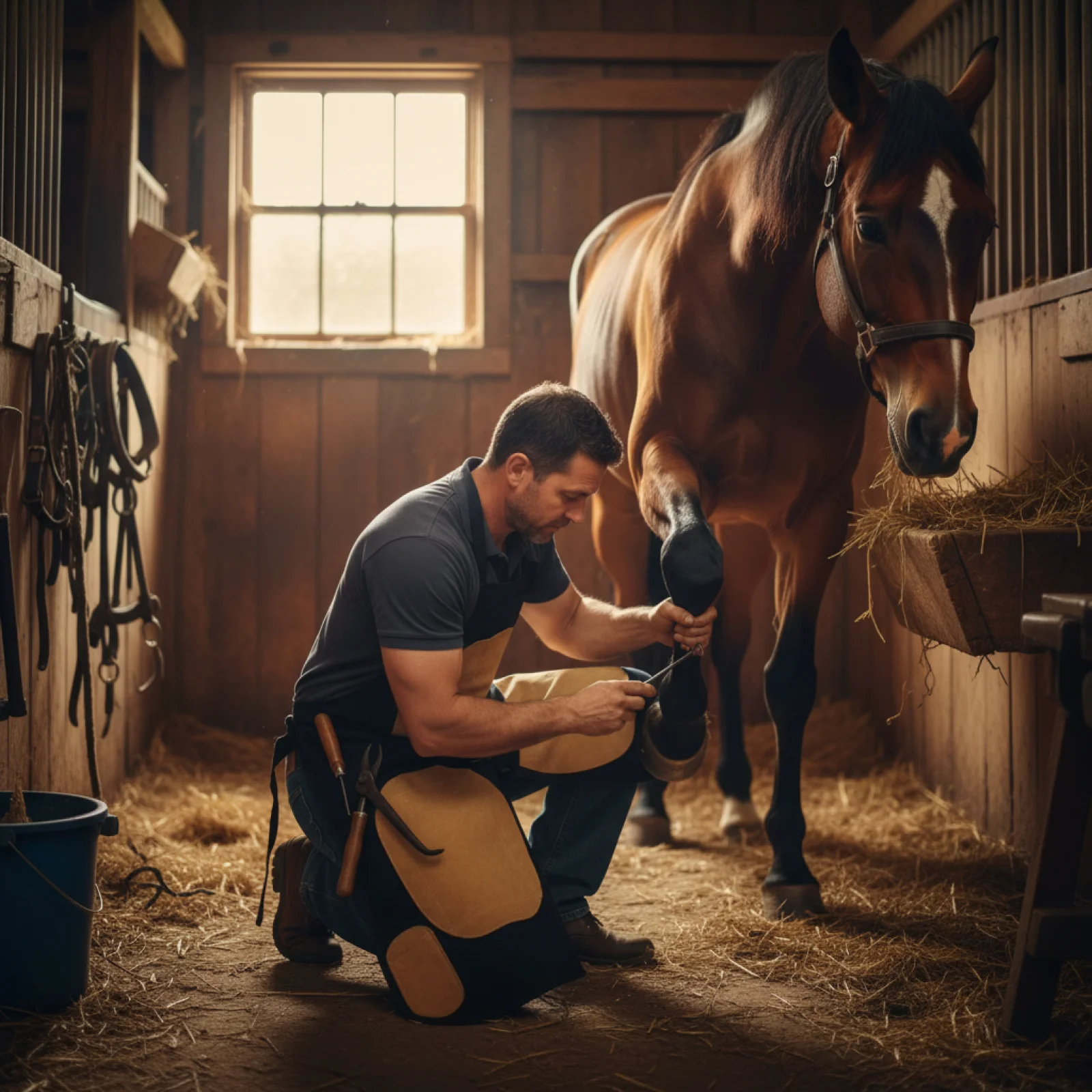 Farrier Apron Multi Color Horse Shoeing Shield Canvas Efficiency for Hoof Trimming Equestrian Tools Stable Supplies
