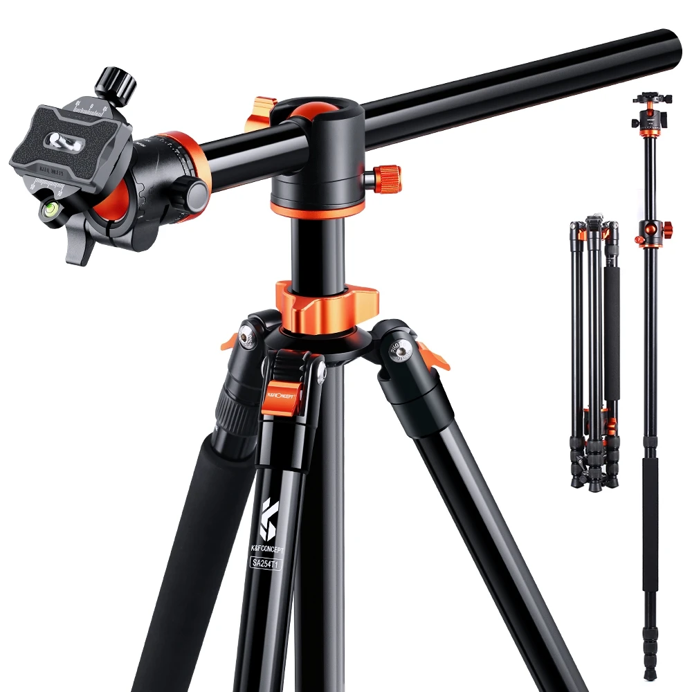 K&F CONCEPT KF09.086V1 94 inch Overhead Camera Tripod Lightweight Travel Tripod with Detachable Monopod