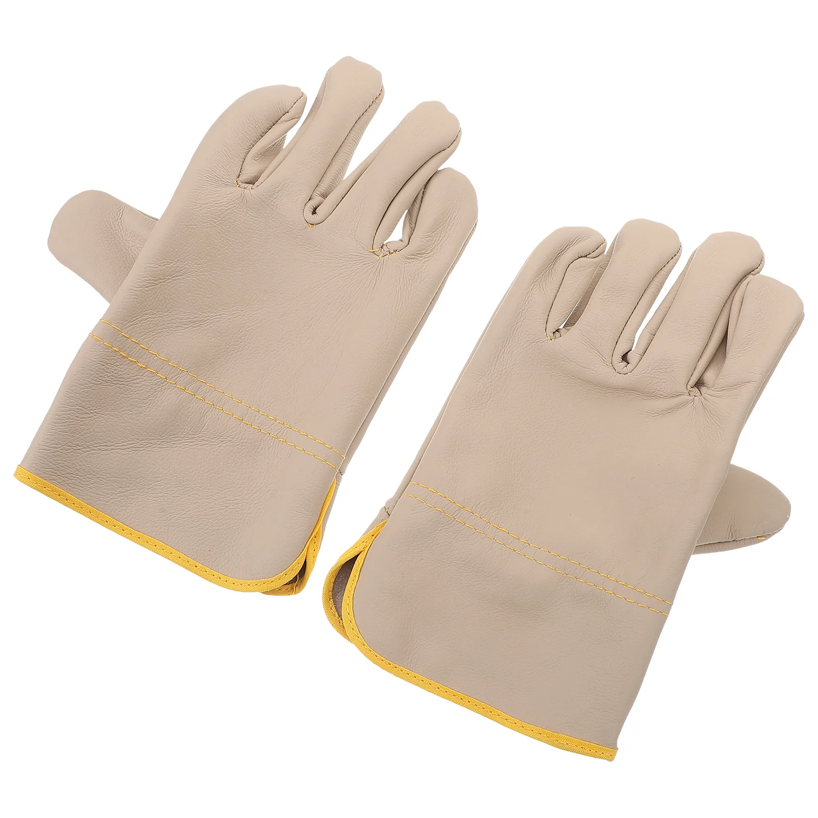 

1Pair Mens Work Anti-Scalding Gloves Durable Splash-Proof Labor Protection Cowhide Protective Work Gloves