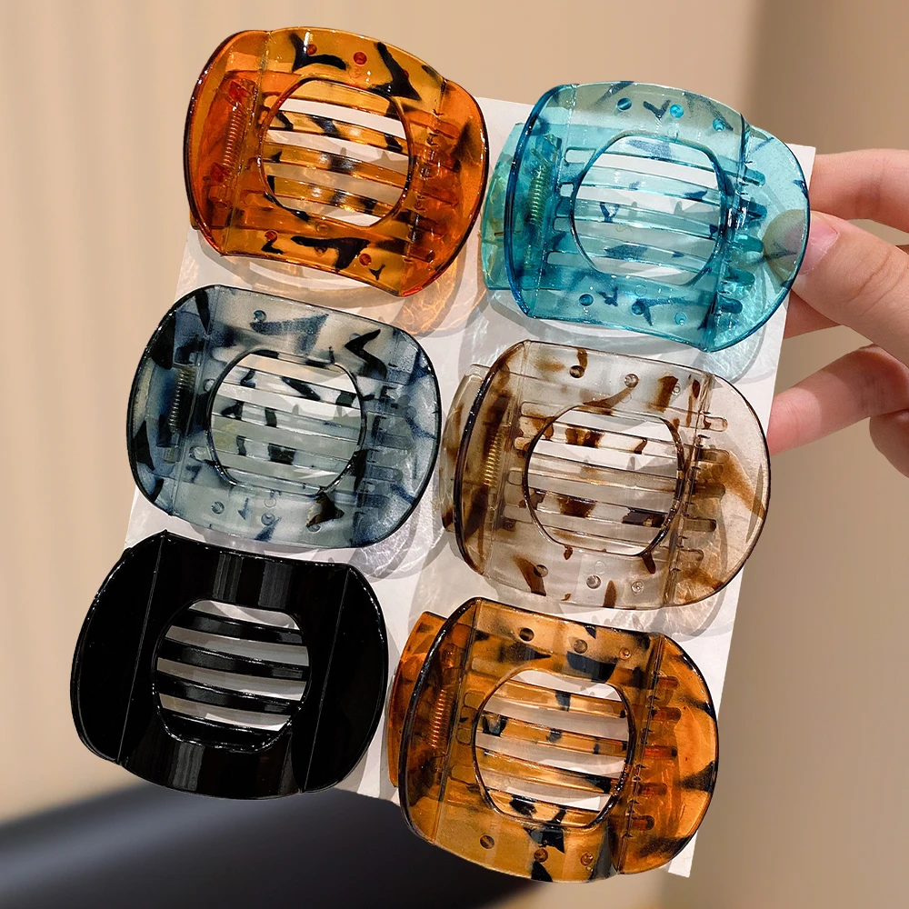Épingles à cheveux demi-lune multicolores à motif irrégulier, cadeau élégant pour filles mignonnes, accessoires pour cheveux à la mode pour femmes, paquet de 6