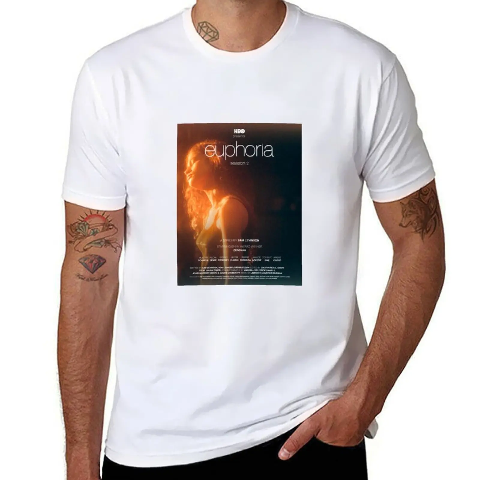 Euphoria saison 2 T-Shirt t-shirts pour homme graphique vintage hommes t-shirts graphiques T-Shirt