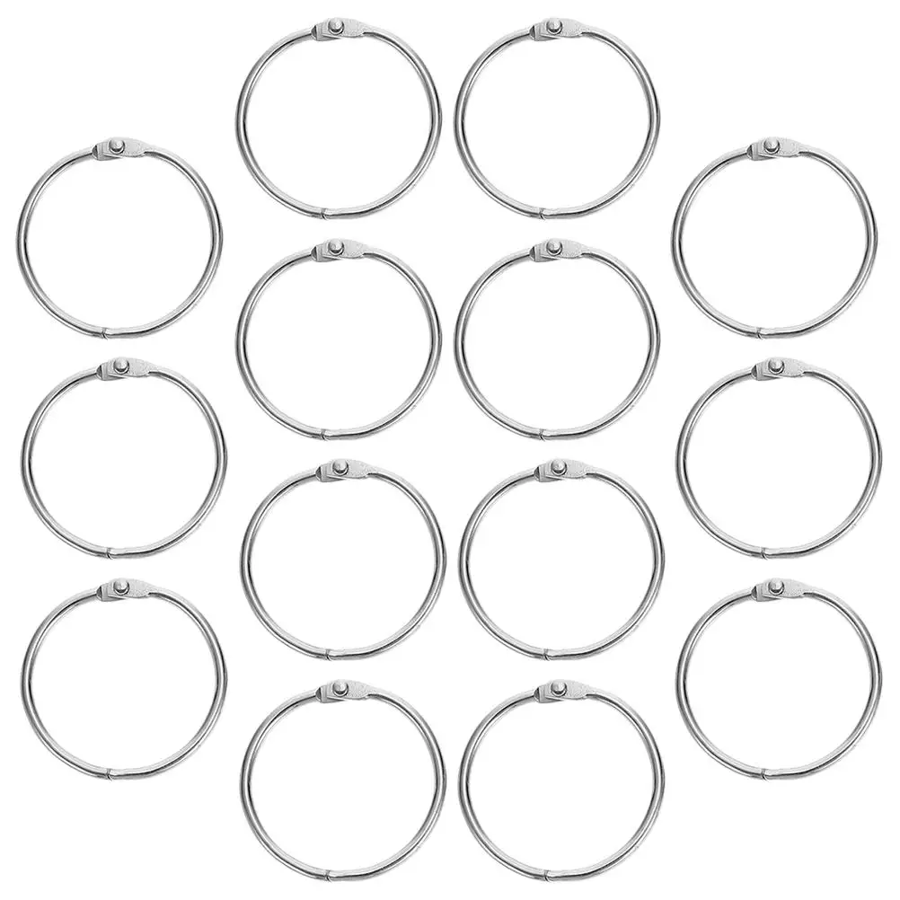 

20 Pcs Metal Binder Rings Craft Office Key Ring Clips Smooth Practical Storage Home School Painting Needs
