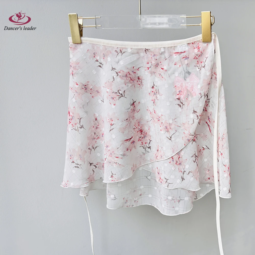 تنورة باليه بأربطة، تنورة رقص نسائية بيضاء زهرية وردية، تنورة ممارسة الجمباز، ملابس نسائية للبالغين، تنورة غنائية