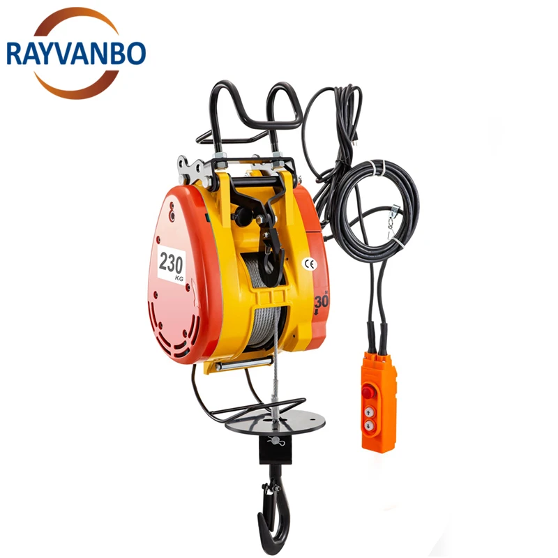 Using Industrial Grade High-efficiency Carbon Brush Motor Single-phase Voltage 110V / 220V Mini Winch