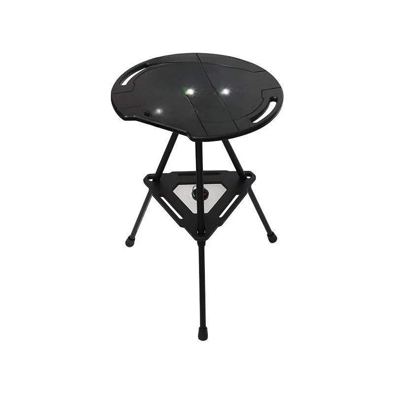 

Outdoor camping tactics corner bucket rack folding multi-functional liftable camping casual tea table
