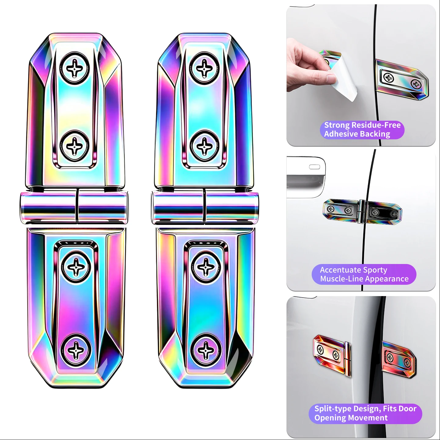 `Simulation Car Door Hinge Sticker Universal Removable Vinyl Decal Waterproof Auto Exterior Modification Car Accessory`