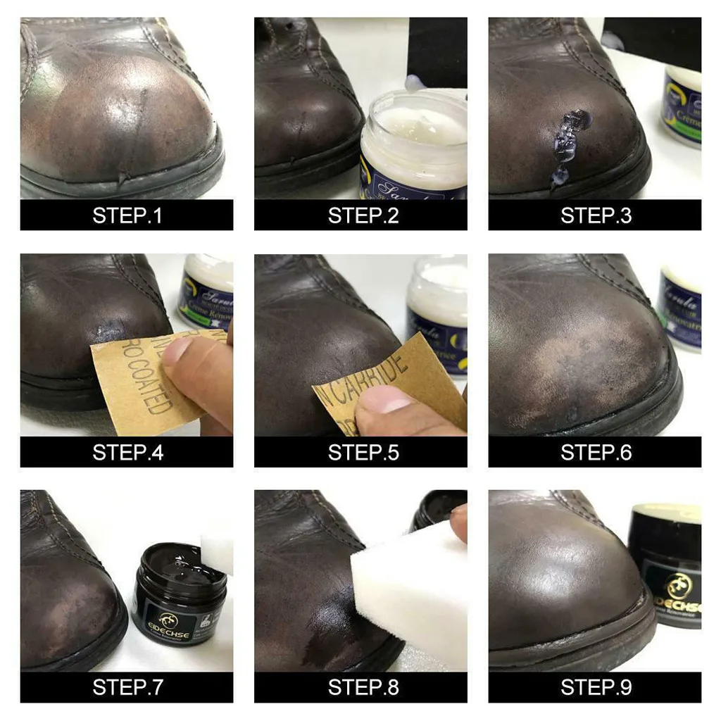 Leather Repair Gel Sofa Leather Supplement Refurbish Cream Repair Paste Overcoat Shoes Repair Kit Scratches Cracks 50g