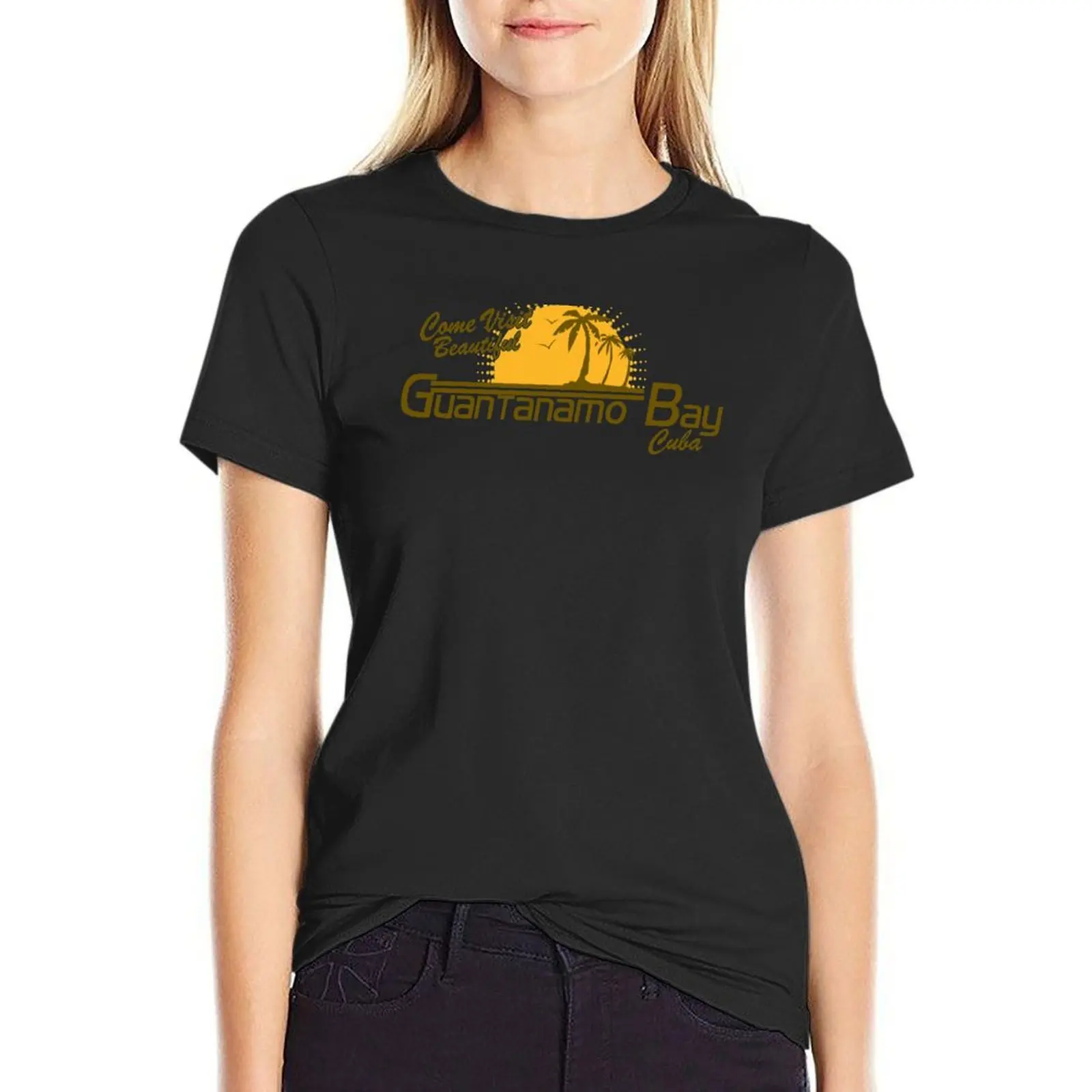 Come Visit Beautiful Guantanamo Bay Cuba T-Shirt tops oversized graphics kawaii clothes Summer Women's clothing