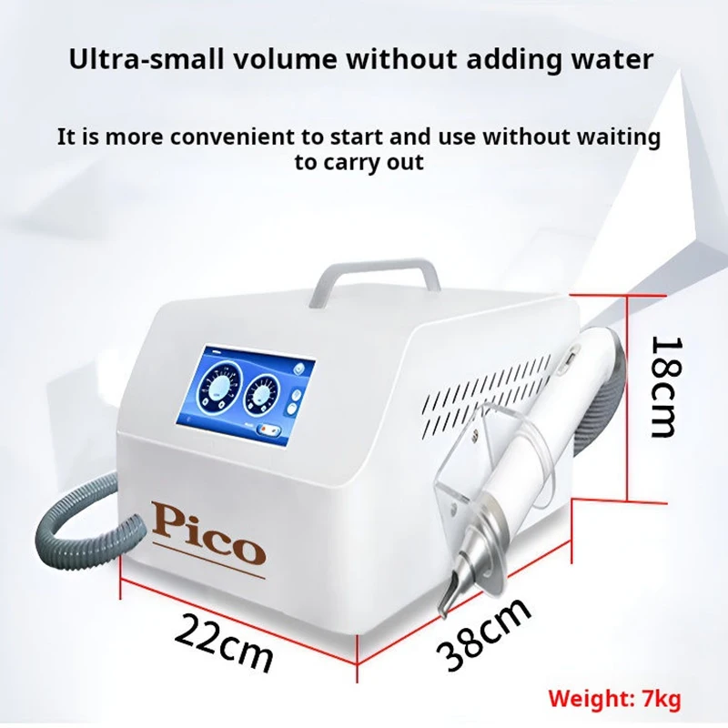 No Water Picosecond Q Switched Nd Yag Tattoo Removal Machine Non-invasive Eyebrow Washing Freckle Remove Black Doll Device