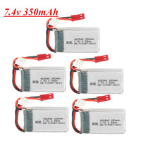 7.4v Battery For MJX X401H X402 KINGKONG 90GT RC Drone Helicopter Parts 2s 7.4v 350mAh Rechargeable lipo Battery jst plug 1-5pcs