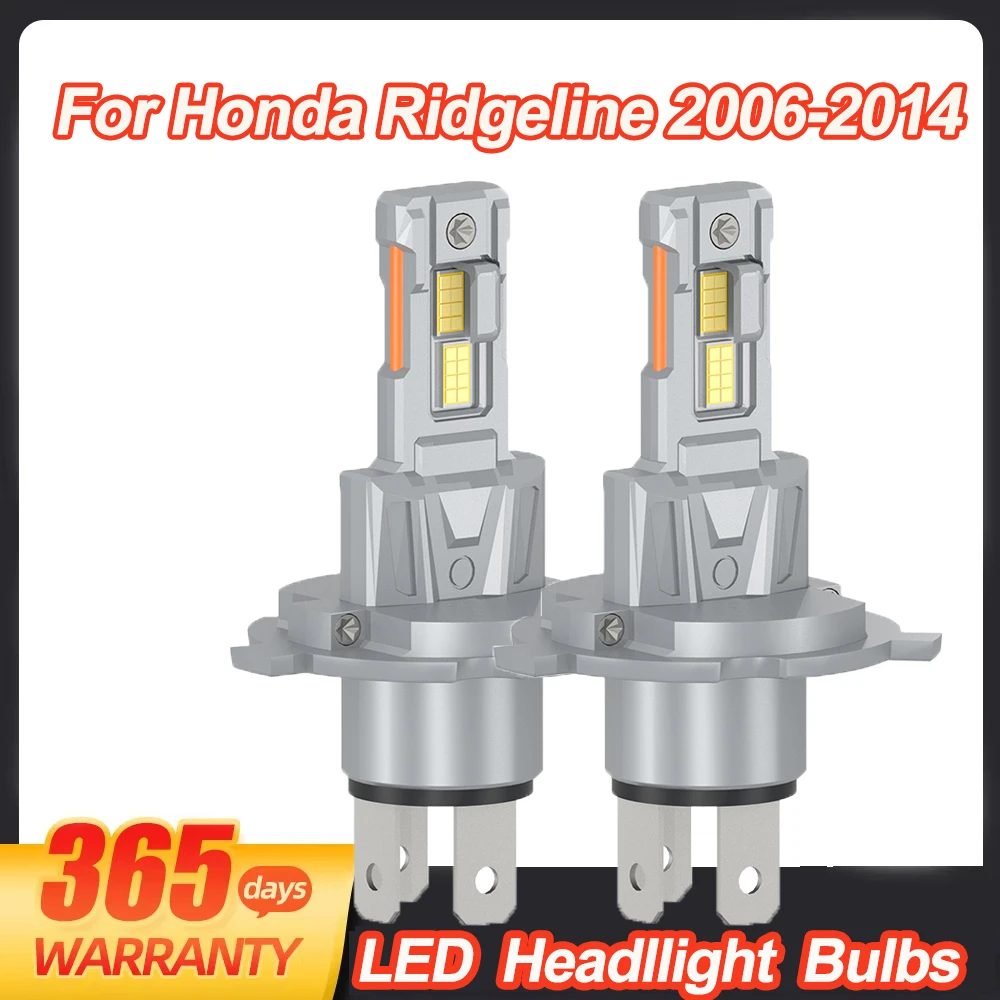 لهوندا ريدجلاين 2006-2014 H4 9003 6000K 2X LED المصباح عالية منخفضة شعاع لمبة عدة 3570 CSP كشافات