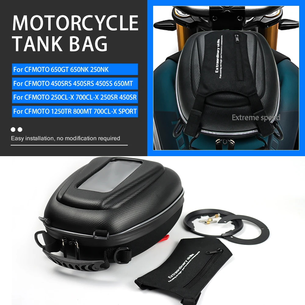 

Detachable Tanklock Flange Tank Bag Luggage For CFMOTO 250CL-X 700CL-X 250SR 450SR 450SS 650MT 650GT Motorcycle bags ﻿