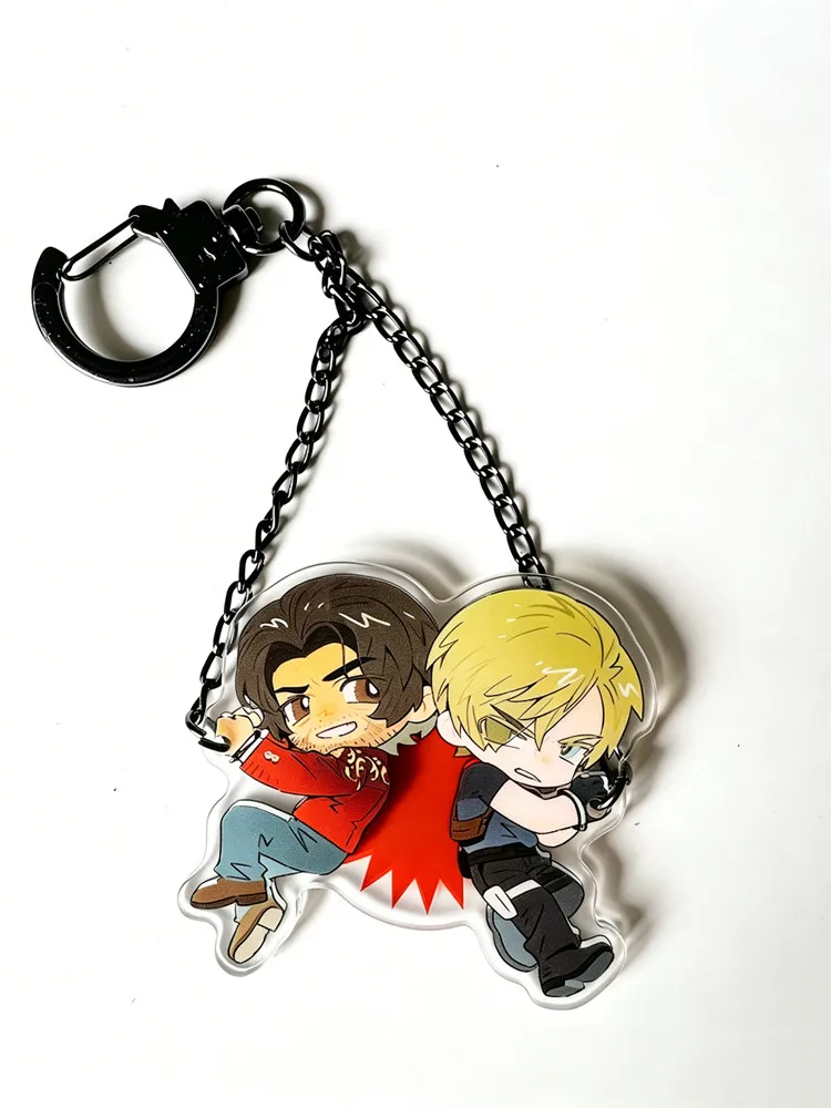 Resident Evil Acrylic Keychain-Leon Kennedy&Luis Serra Navarro Charms-RE4 Remake Survival Horror Game Anime Style Keyring Gift