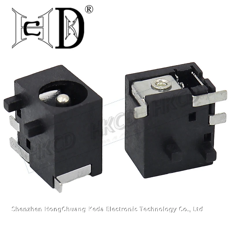 5PCs DC-044E Tripod DC seat, DC power socket female seat, connector 2.0 pin all copper, with fixed column