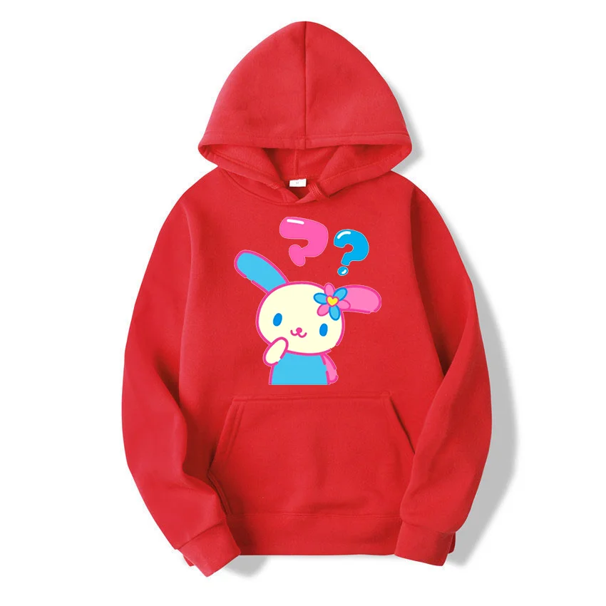 Sanrio U Sa Ha Na Men's and Women's Hoodie Casual Street Clothing Long sleeved Sweatshirt Boys and Girls Autumn Top Coat