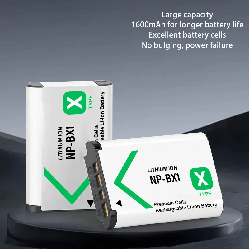 PURFIELD NP-BX1 1600mAh Camera Battery Charger Pack Compatible with Sony RX1 RX100 HX50 HX60 HX400 WX350 Video Camcorders