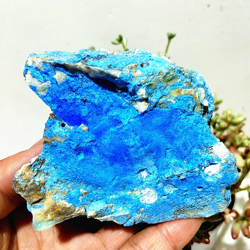 Natural Stone Blue Fluff Raw Rock Mineral Specimen Magical Energy Feng Shui Crystal Chakras Reiki Healing Room Decoration