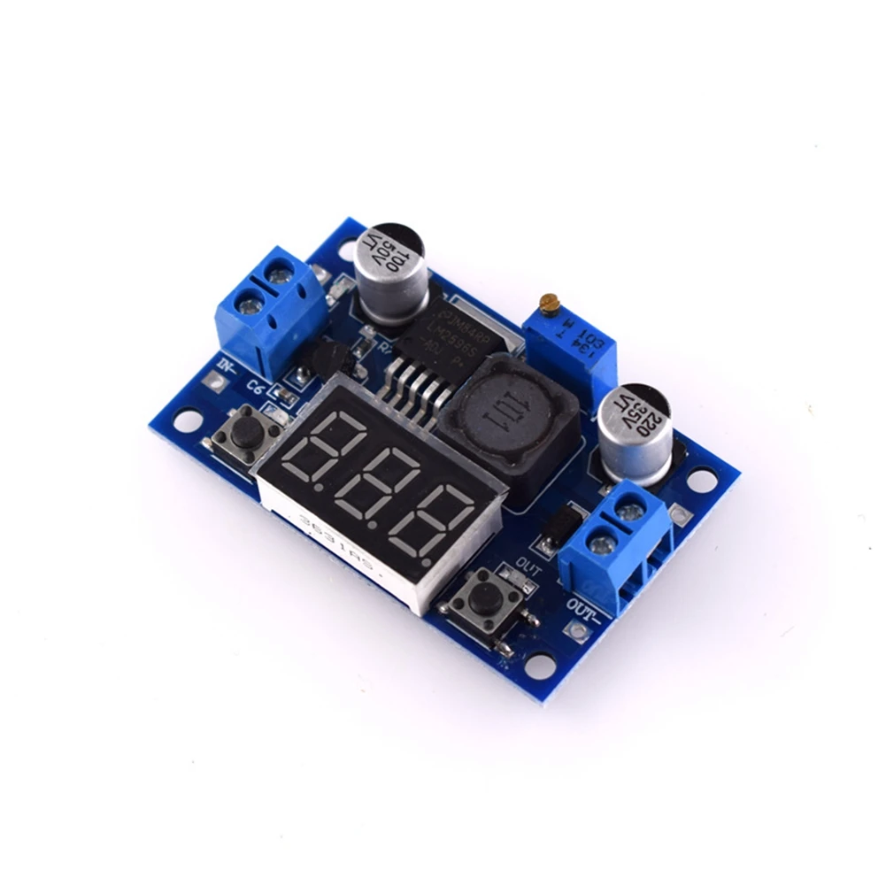 ABSE-3Pcs LM2596 Adjustable Step-Down Converter Voltage Regulator LED Display Voltmeter 4.0-40V To 1.25-37V