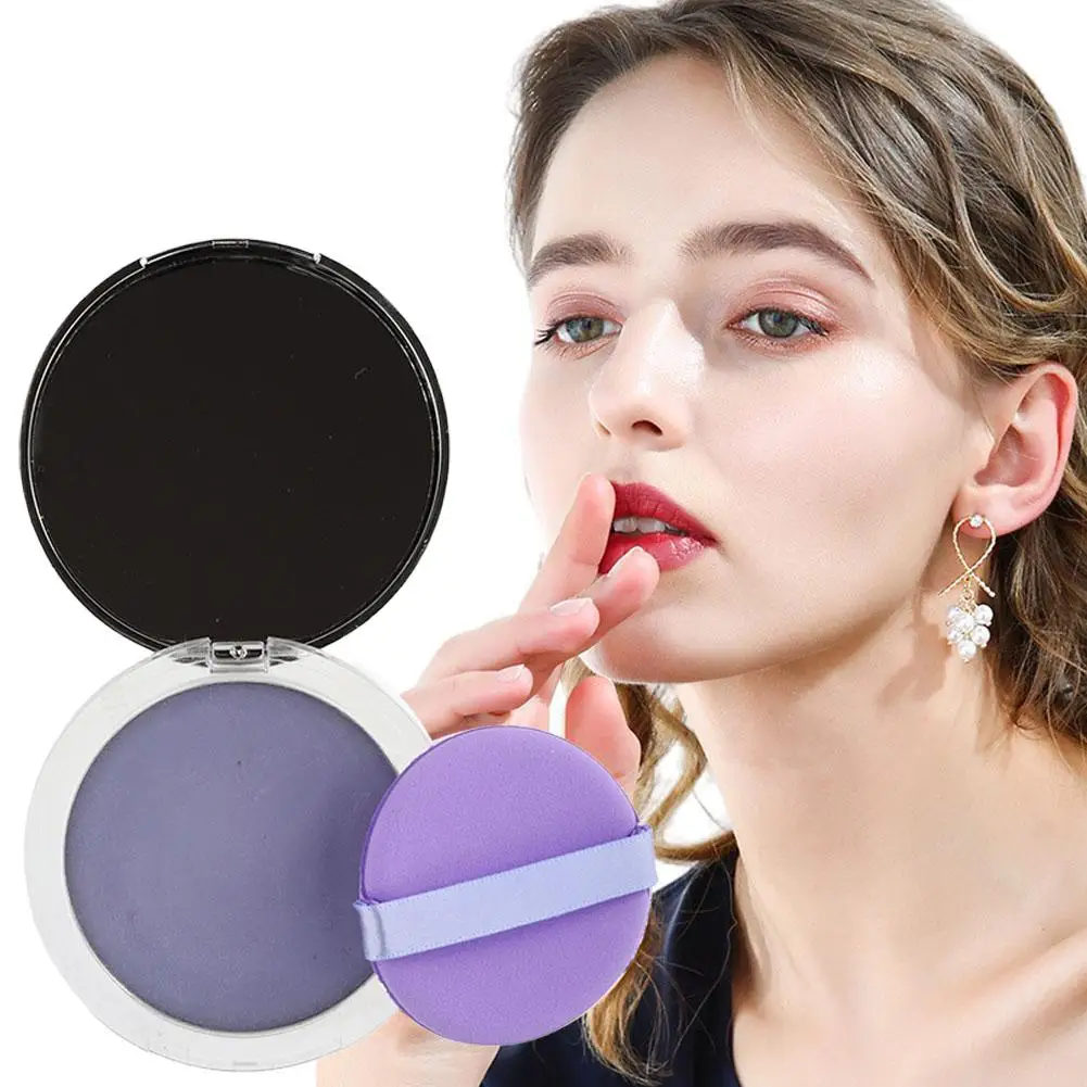Candy Bella Lavender Blue Sky Cloud Lava Make-up-Puder mit Mini-Puderquaste, Ölkontrolle für alle Hauttypen, Kosmetika