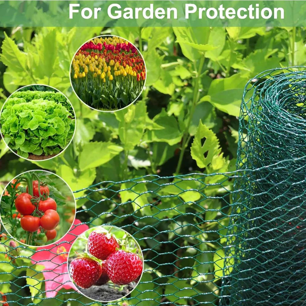 30*100CM Chicken Iron Wire Mesh Animal Fence Net Hexagonal Netting Fencing Cages Aviary Fence for DIY Craft Home Garden Supplies