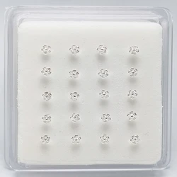 20pcs/lot 925 Sterling Silver 24G Rose Flower Nose Pin Rings Studs Cartilage Nez Piercing Jewelry
