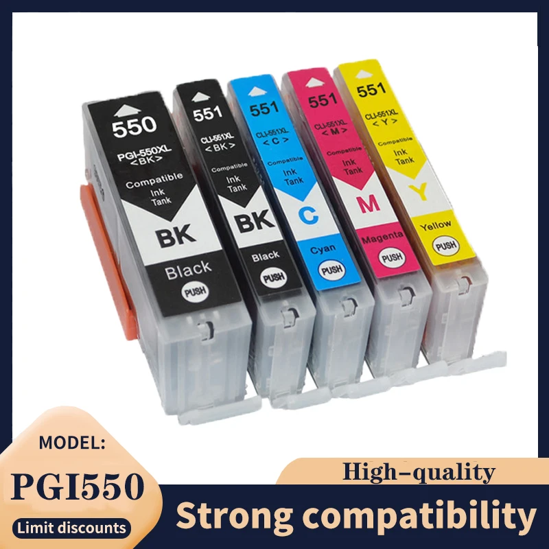 PGI-550 CLI-551 PGI550XL CLI551XL Compatible ink Cartridge For Canon MG6450 Ip7250 MX925 MG6350 MG7150 IP8750 printer