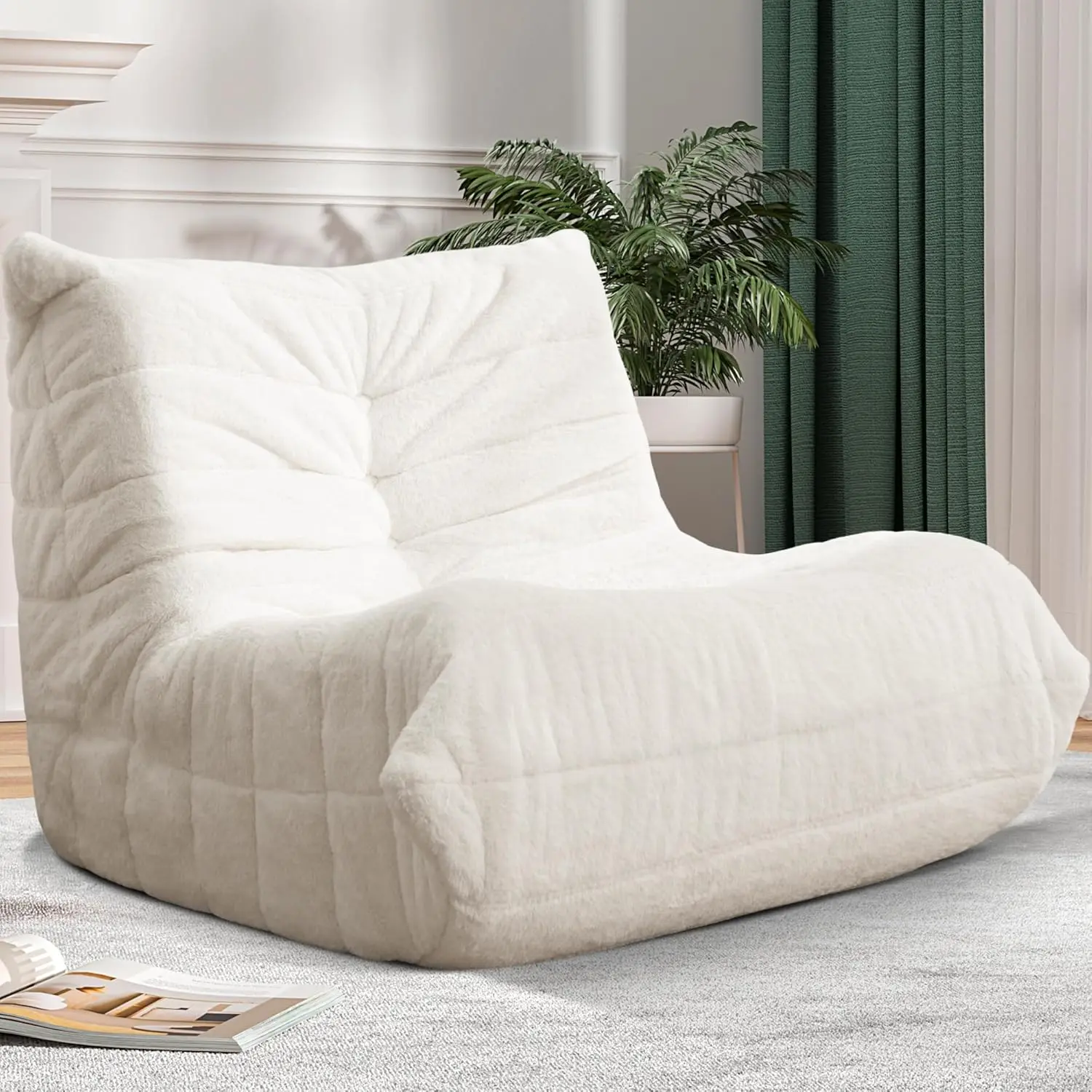

Bean Bag Chair Big Sofa Beanbag Chair for Adults Fireside Chair Bean Bag Lounger with Memory Foam Filled for Home,Apartment