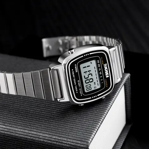 SKMEI 1901 Luxury Small Dial Digital Women Watch Ladies Calendar Waterproof Lady Sports Wristwatches Girl Clock 1252 Reloj Mujer