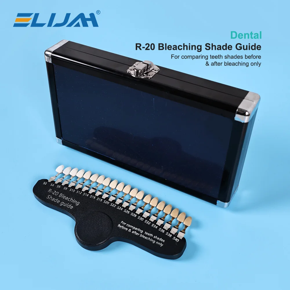 ELIJAH R-20 Bleaching Shade Guide Dentistry 20 Colors 3D Teeth Whitening Comparing Toothguide Dentistry Colorimetric Plate