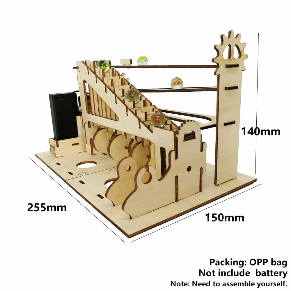 3D Wooden Puzzle Marble Run IY Model Kit Jigsaw Ducational Toys Steam Science Experiments Runs Gift for Kids Adults Teens