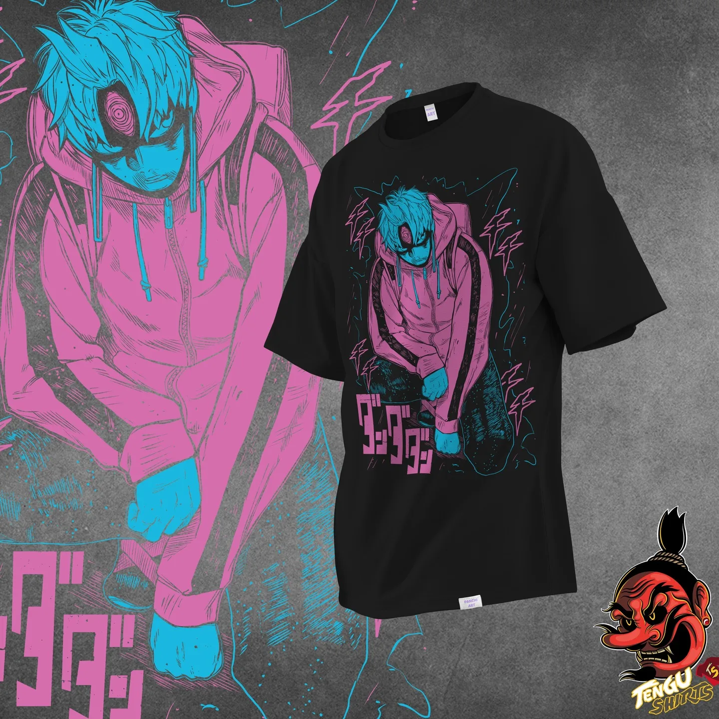 DanDaDan Evil Eye T-Shirt Damen Herren Streetwear Oversized Y2k Manga Cartoon Kurzarm T-Shirts Street Cotton Casual T-Shirt