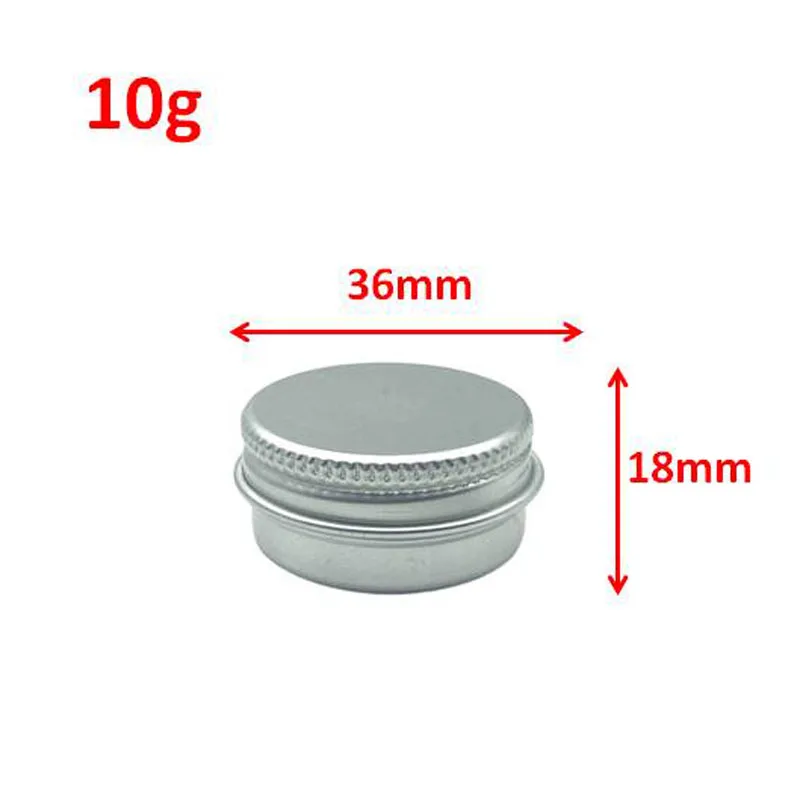 10 Stuks 5g 10g 15g 20g 30g 50g Lege Zilveren Aluminium blikken Blikjes Schroef Top Ronde Kaars Spice Blikken Blikjes met Schroef Deksel Containers