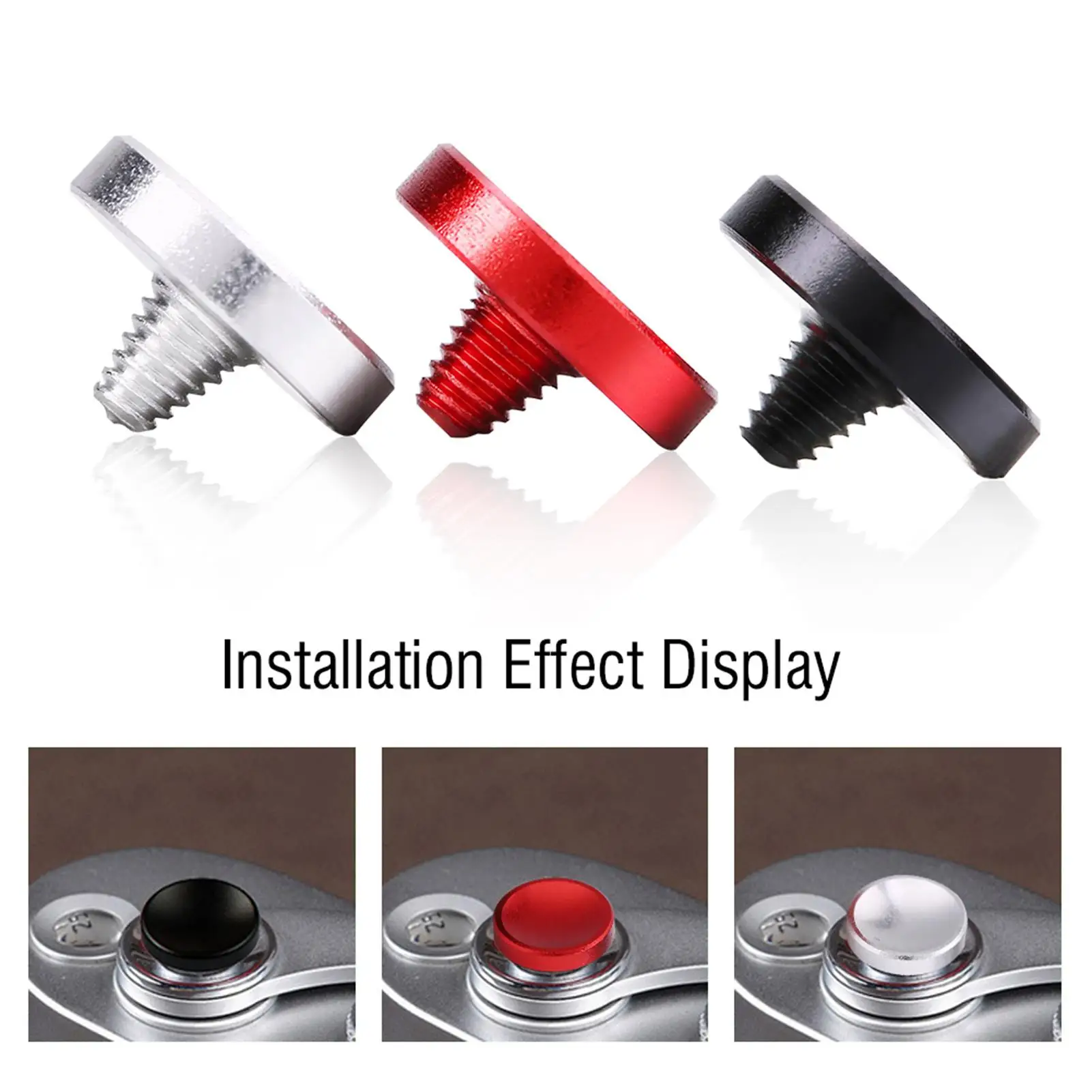 3pcs Universal Aluminum Camera Shutter Release Buttons, Quick Release with Concave Surface