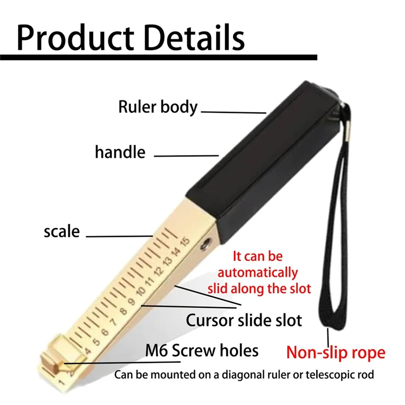 AEE8-Door-Gap Measuring Tool, 1-15Mm Fire Door-Gap Gauge Checker, Feeler Gauges For Engineering Inspection Measurement