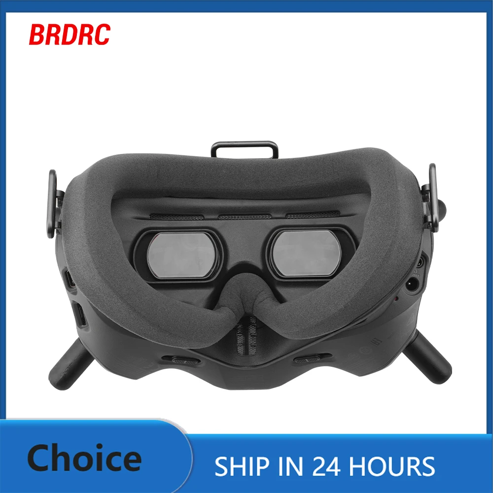 BRDRC Eye Mask Pad per DJI FPV Combo Goggles V2 Sponge Soft Skin-Friendly Face Mask Cover per Drone Flight Glasses accessori