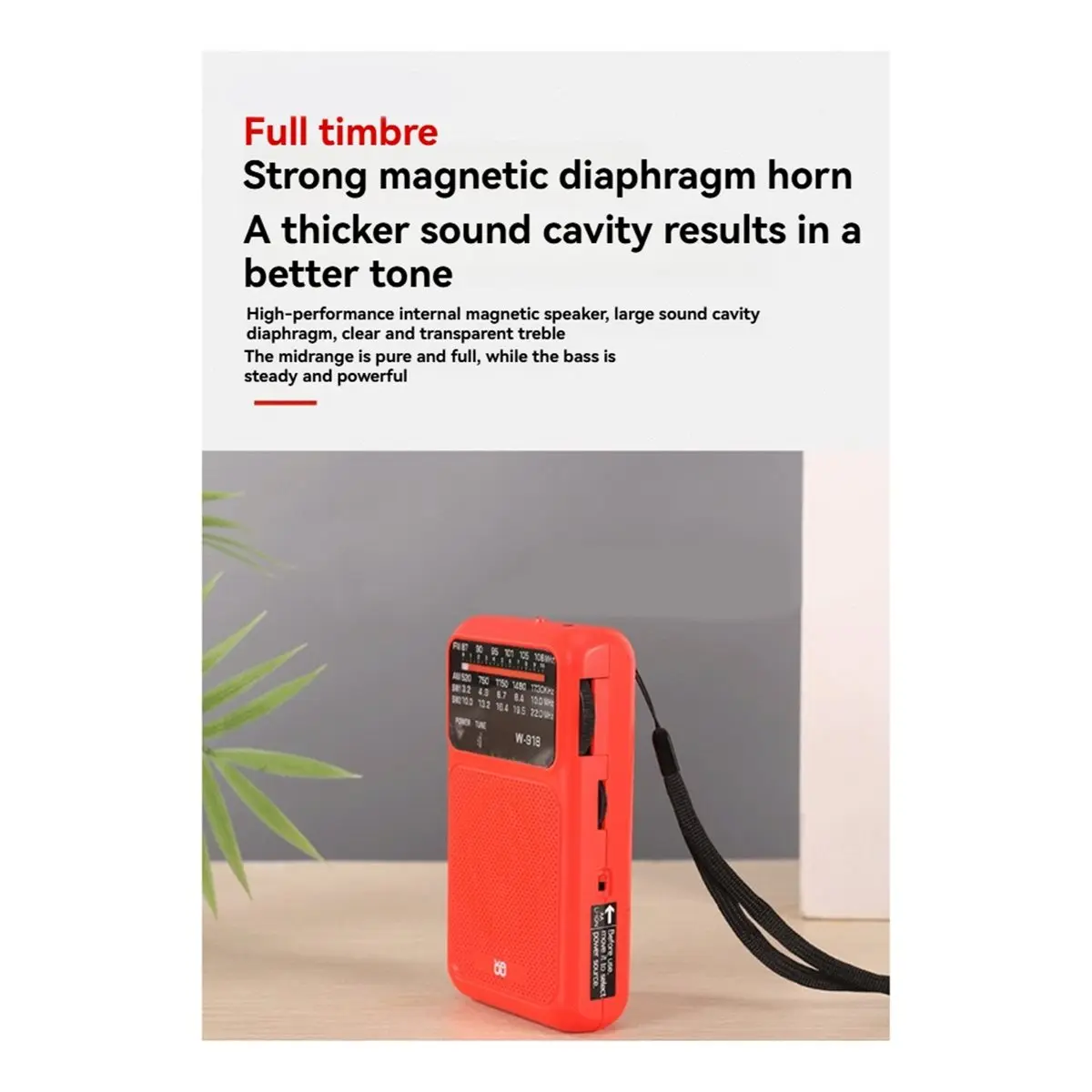 Promotion W918 Emergency Survival Radio Portable Radio with FM/AM/SW Bands Small Full Band Flashlight Orange