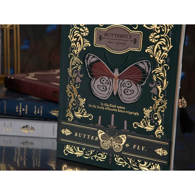 Creative New Gothic Butterfly Series Notepad Retro Classic Design Handbook Hardcover Book Multifunctional Interior Diary