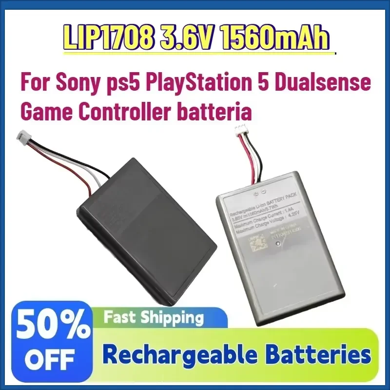 

In Stock LIP1708 3.6V 1560mAh PS5 controller Rechargeable Battery for Sony ps5 PlayStation 5 Dualsense Game Controller