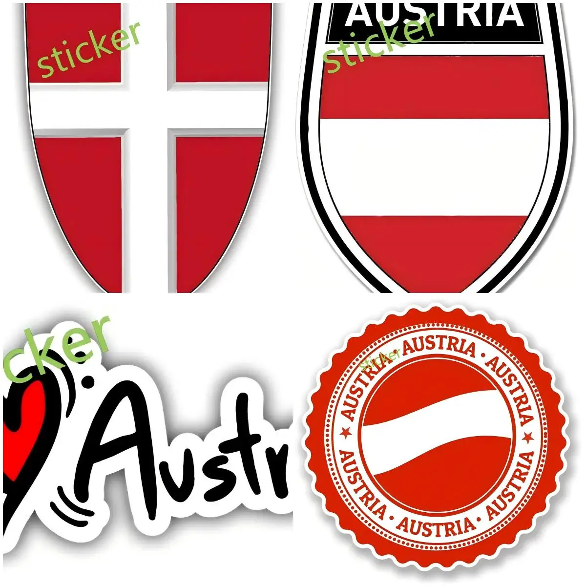 

Austria Flag Map Design Vinyl Stickers DIY Motorcycle Helmet Decal Windows Laptop Waterproof Decoratio Trunk Personality RV