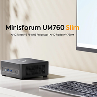 MINISFORUM Gaming Mini PC UM760 Slim AMD Ryzen 5 7640HS Desktop Computer Windows 11 DDR5 32GB 2TB SSD Bluetooth 5.3 WiFi 6E