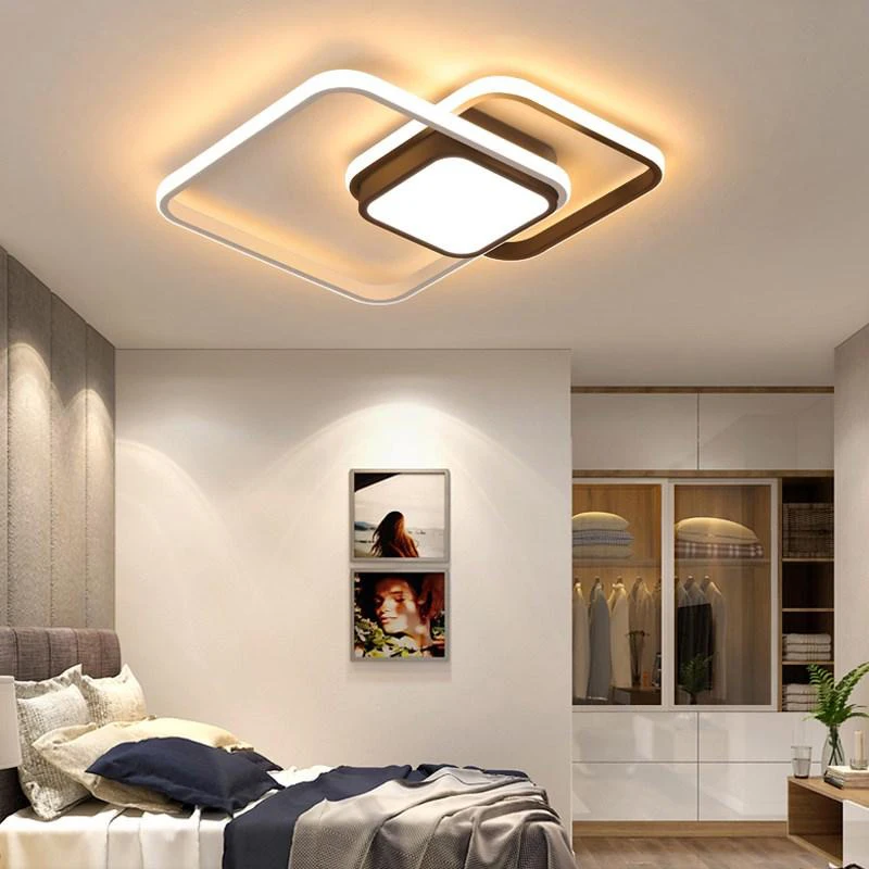 

Acrylic Surface Mounted Ceiling Light with Remote Control Led Ceiling Lamp Living Room Luminaries Modern Simple Rectangle Luces