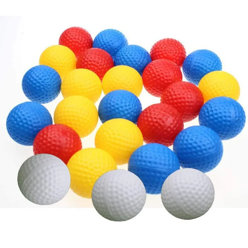 50Pcs/Pack PE Plastic Golf Practice Balls 42mm Diameter Indoor Outdoor Practice Sports Game Ball Children's Toy Golf Accessories