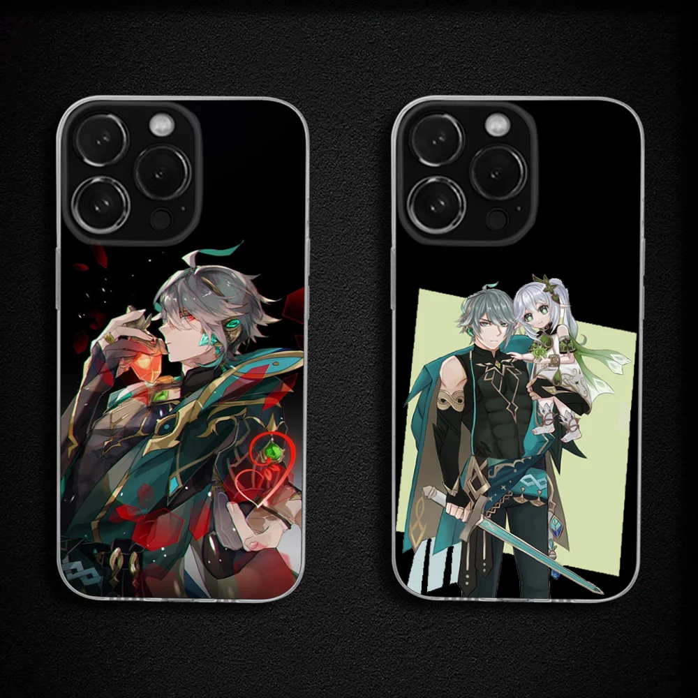 

Genshin Alhaitham Phone Case For iPhone 16,15,14,13,12,11 Plus,Pro,Max,XR,XS,X,Plus,SE,Mini Transparent Soft Cover