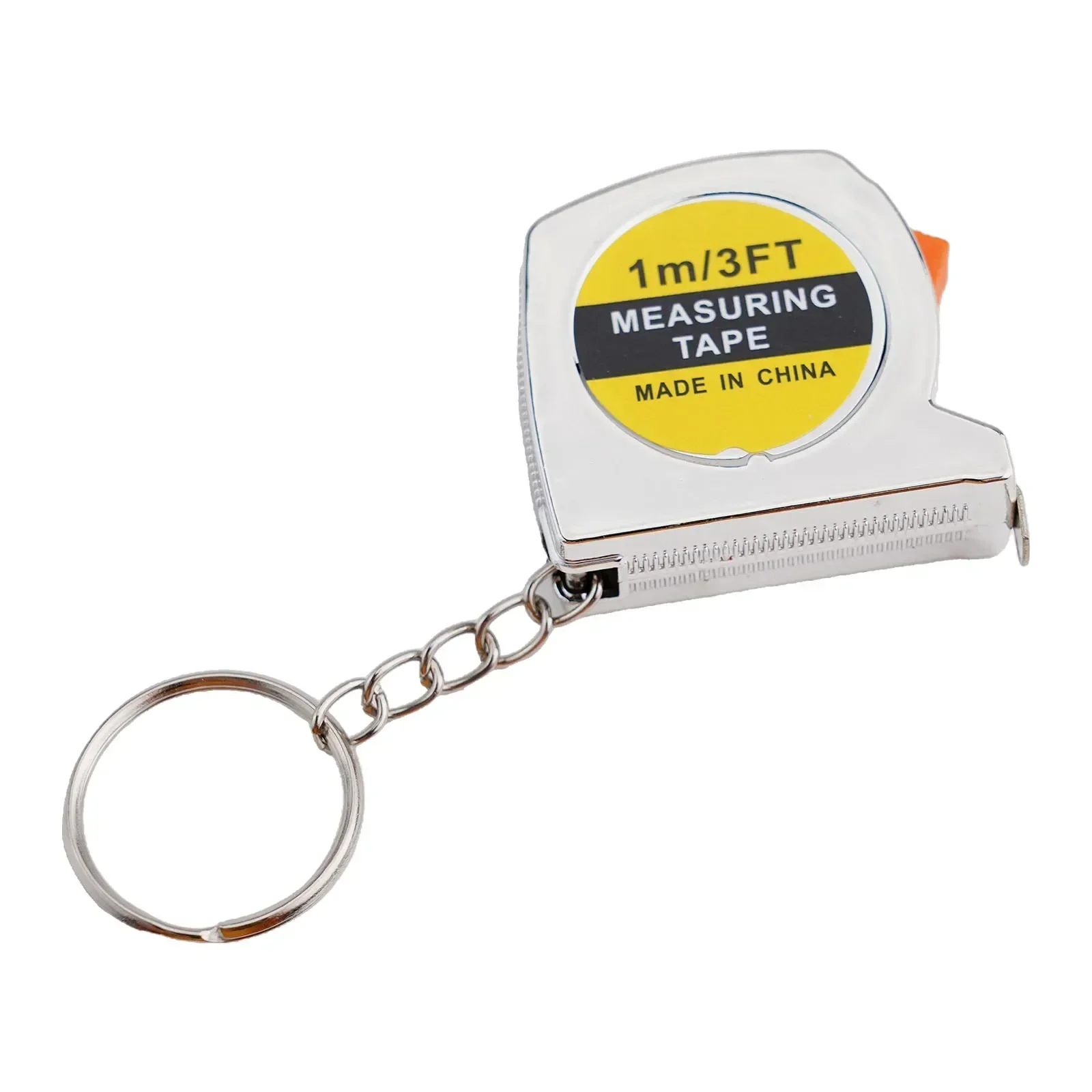Keychain Ruler Metric Inch Tape Versatile Keychain Feature Accurate Measurements High-quality Plastic And Steel