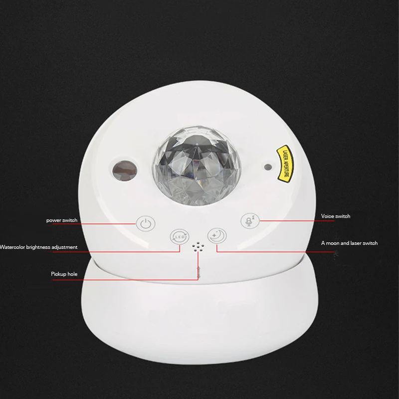 Lámpara de cielo estrellado de Luna y explorador de estrellas, controlada por luz nocturna aplicación inteligente, lámpara de proyector LED