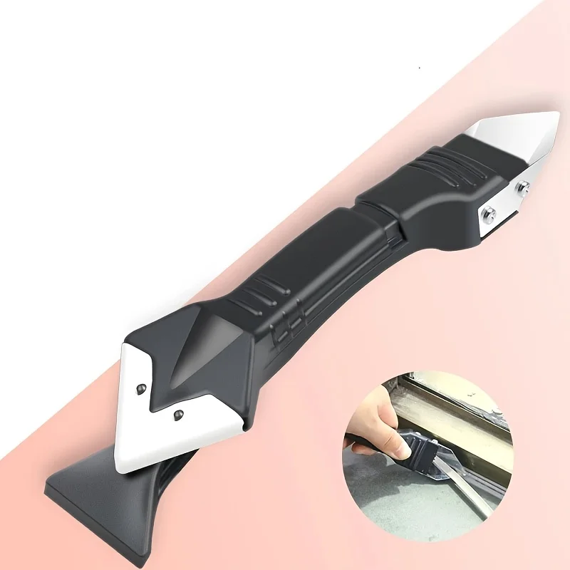 3 in 1 Silicone Remover and Sealant Grout Kit, Smooth Scraper, Caulk Finisher, Floor Mould Removal, Hand Tools Set, Accessories