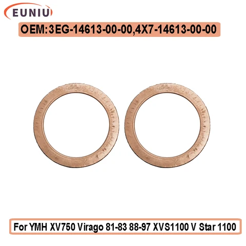 2 шт. 55*42*3,5 мм прокладка выхлопной трубы для YMH XV750 Virago 81-83 88-97 XVS1100 V Star 1100 Custom Classic Silverado 99-09