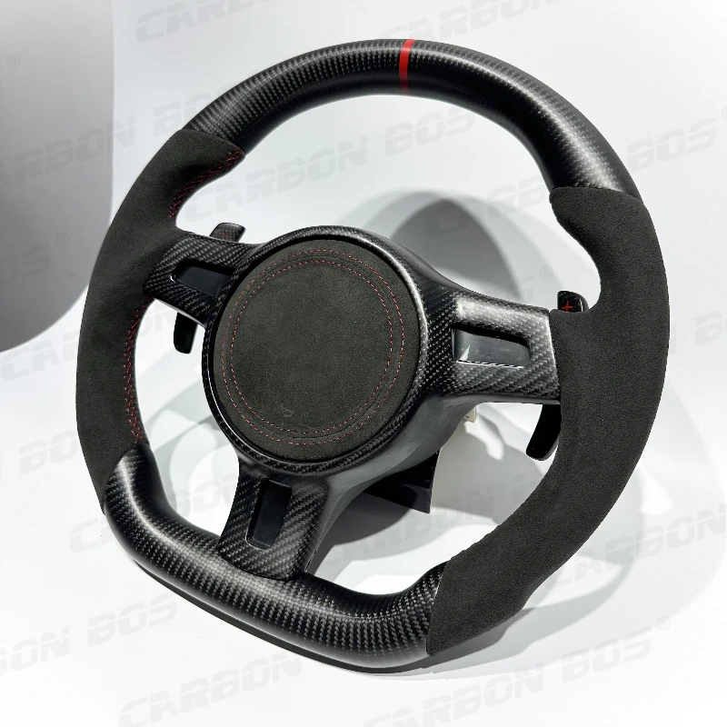 ترقية جديدة عجلة القيادة من ألياف الكربون غير اللامعة لبورشه ماكان باناميرا كايين 718 911 مخصص ألياف الكربون الحقيقية جزء السيارة #4