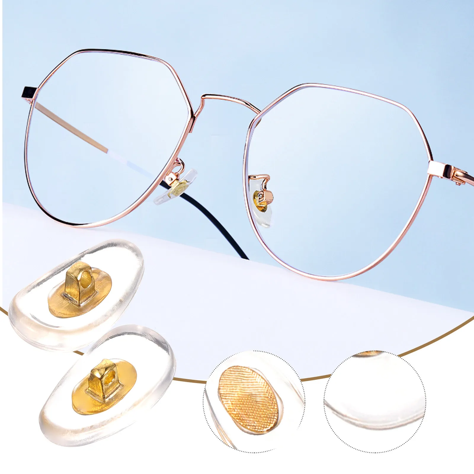 25Pairs Lock Style Nose Pads for Glasses Premium Soft Silicone Nose Cushions No Indentation No Slipping Easy Install Glasses