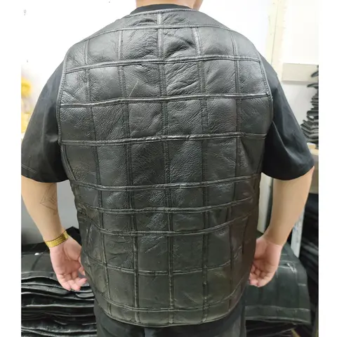 2025 Ny stil Herrskinnsväst Fullnarvigt Fårskinn Höst och Vinter Flerficks Casual Pälsintegrerad Varm Väst 10 best sales väst med flera fickor - №10